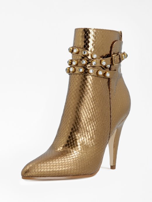 Guess Shopping Jessia Laminated Bootie Bronze