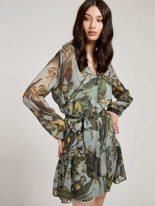 Print Naborana Haljina Guess Shopping Višebojni Uzorak