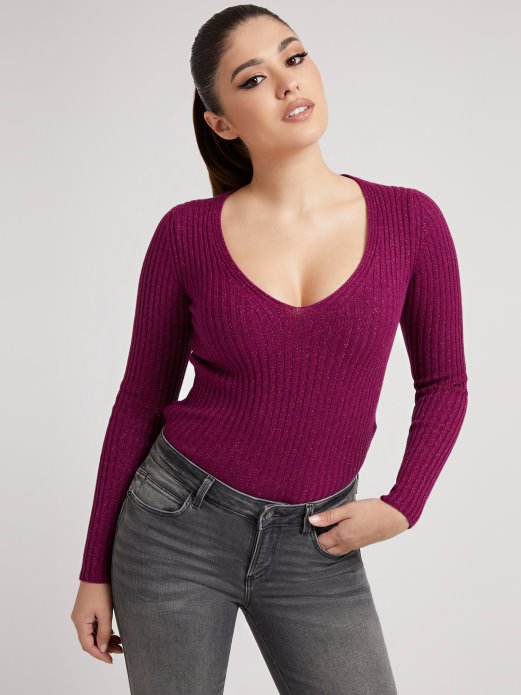 Lurex Top Guess Shopping Crvena