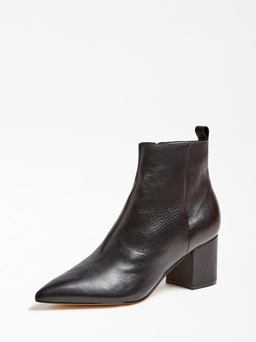 Jelly Gležnjače Od Prave Kože Guess Shopping Crne