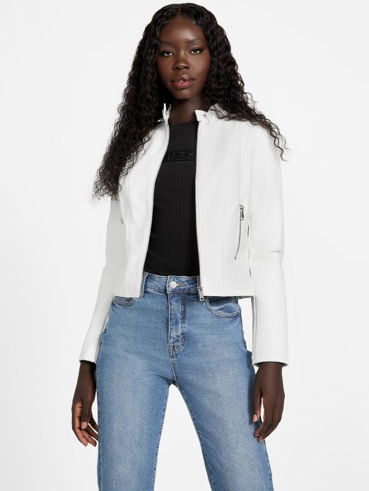 Popal Jakna Od Umjetne Kože Guess Shopping Dove Bijela