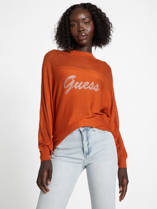 Dalina Logo Pulover Ginger Spice Guess Shopping
