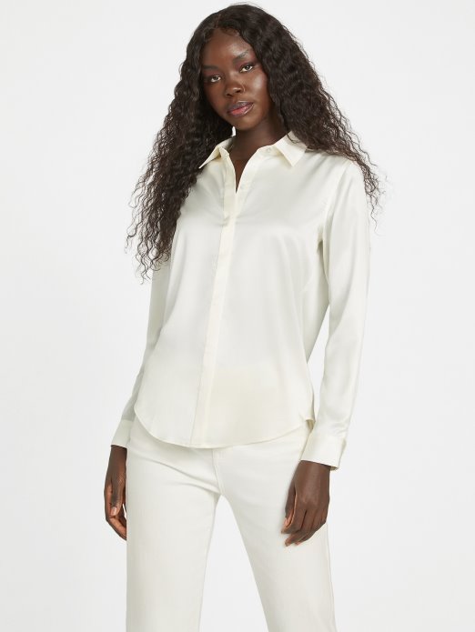 Dove White Guess Shopping Honor Satenska Košulja