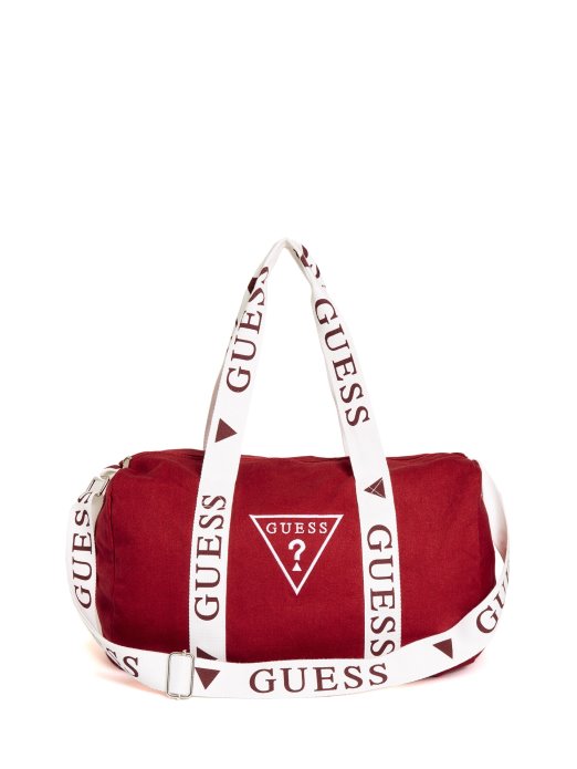 Guess Shopping Logo Duffle Bag Crvena
