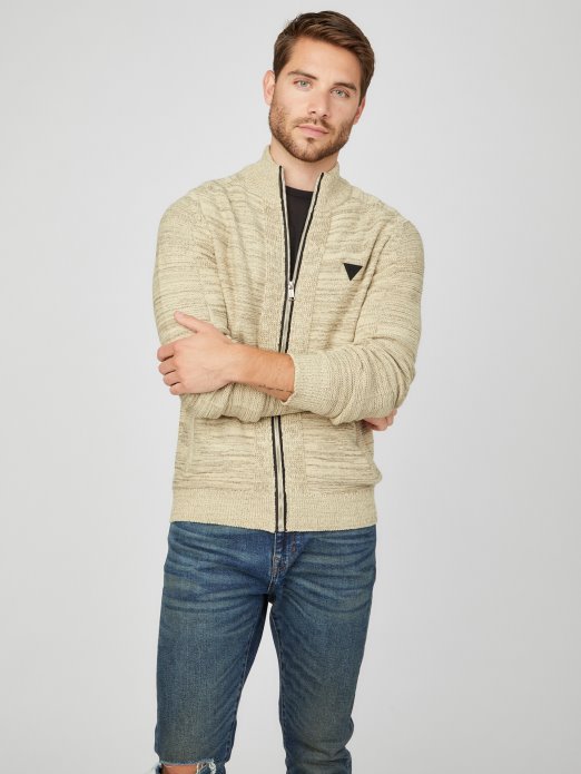 Chet Marled Mock Neck Sweater Guess Shopping Chino