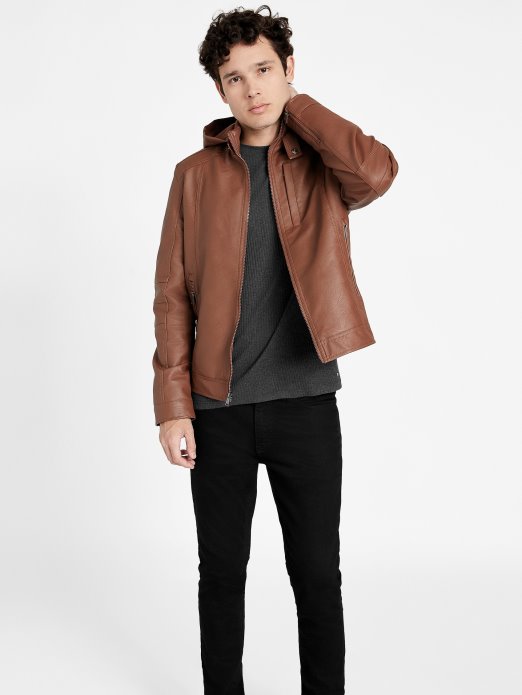 Guess Shopping Jakna Od Umjetne Kože Camel Roney