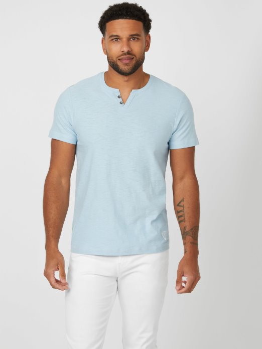 Wedgewood Plava Eko Ricky Split Tee Guess Shopping