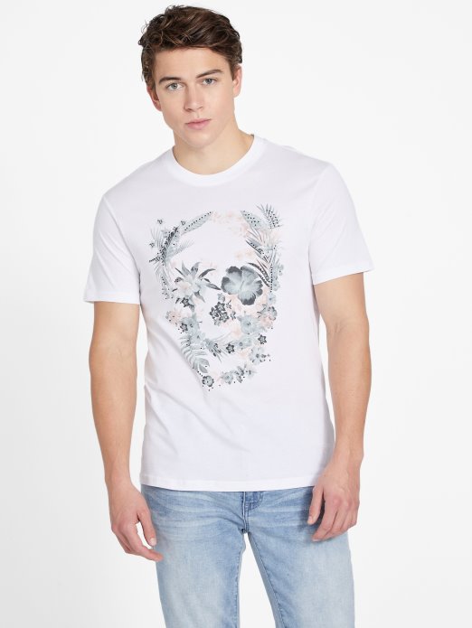 Bantan Majica S Okruglim Izrezom čista Bijela Guess Shopping