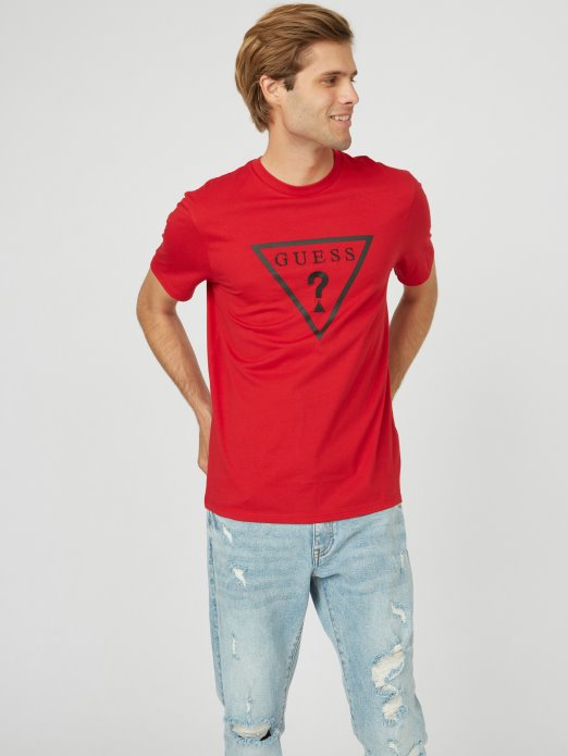 Guess Shopping Bolton Logo Crew Rugby Red