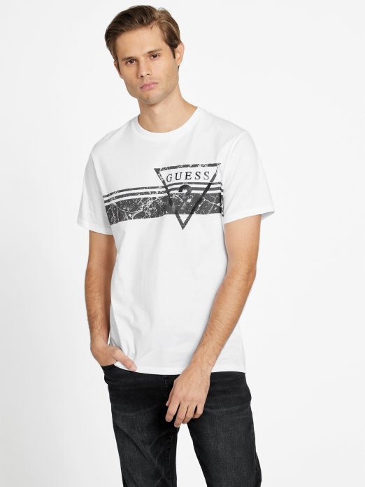 Pekah Logo Majica S Okruglim Izrezom čista Bijela Guess Shopping