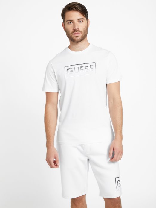 Majica S Logotipom Hartley čista Bijela Guess Shopping