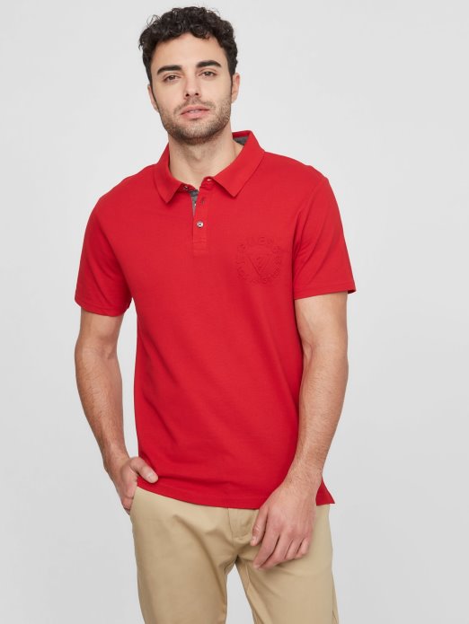 Guess Shopping Rugby Red Keith Polo