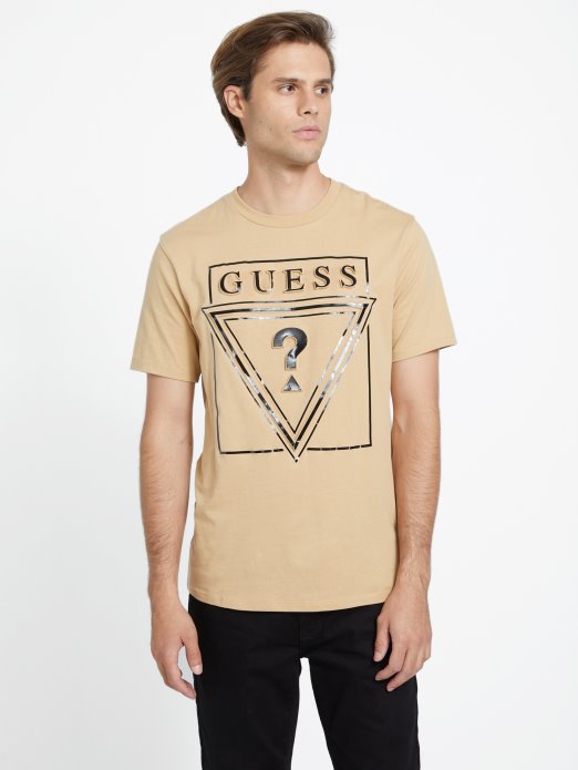 Guess Shopping Ricky Logo Tee Toast Taupe