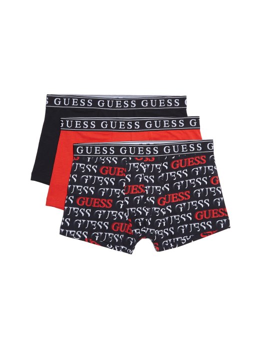 Guess Shopping Elvin Boxer 3-pack Crna/crvena/guess Shopping Logo