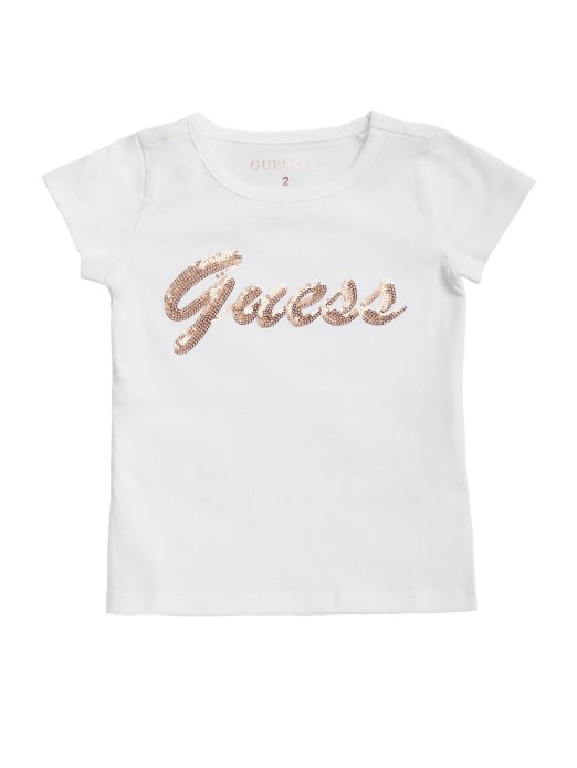 Guess Shopping Malika Logo Prevelika Majica (2-6) Istinska Bijela