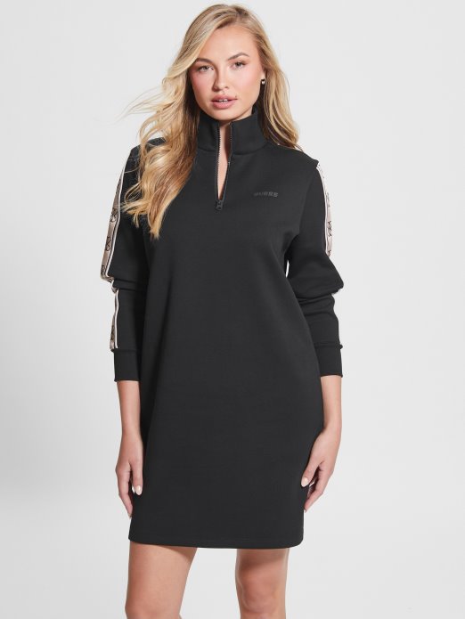 Jet Black Eco Britney Logo Tape Dress Guess Shopping