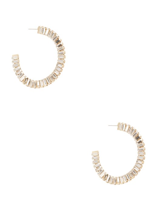 Baguette Hoop Naušnice Guess Shopping Gold
