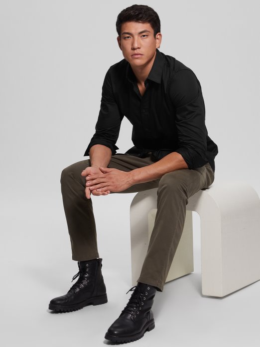 Guess Shopping Luxe Rastezljiva Majica Crna