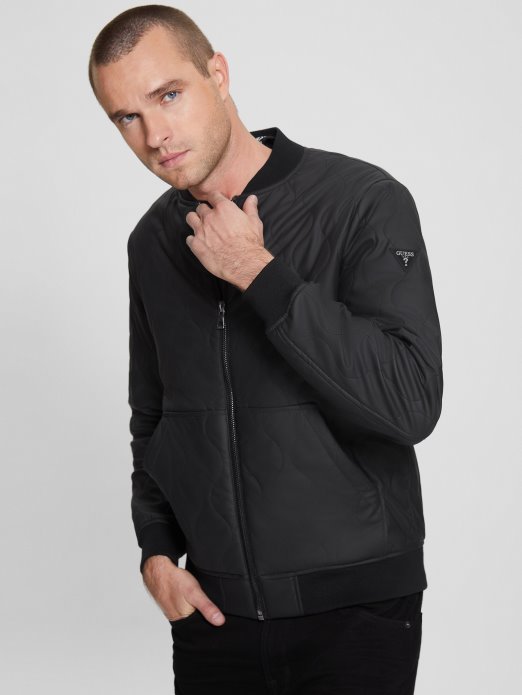 Jet Crna Guess Shopping Prošivena Letačka Jakna