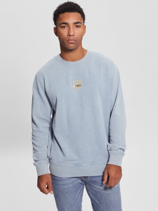 Guess Shopping Plava Majica S Izvezenim Logom Pariški Krov