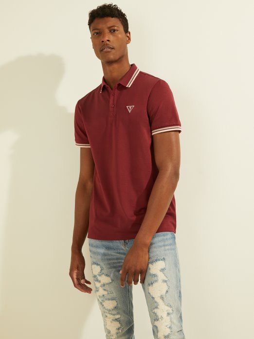 Sports Pique Logo Polo Vino Guess Shopping
