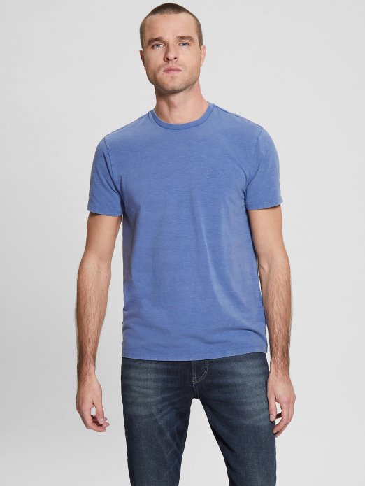 Eli Washed Tee Indaco Paper Multi Guess Shopping