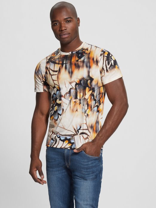 Eko Zamućeni Leptiri Tee Guess Shopping čista Bijela Multi