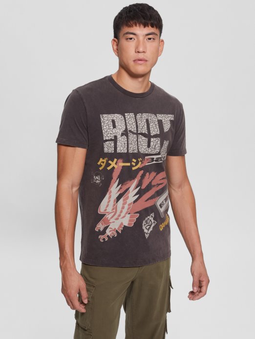 Riot Tour Tee Guess Shopping Jet Black Multi