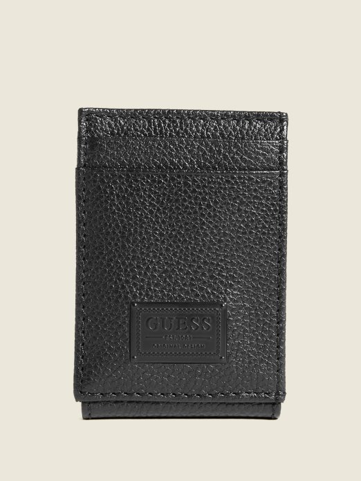 Bishop Magnetic Fold Wallet Guess Shopping Black