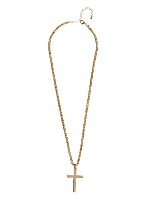 Guess Shopping Gold-tone Cross Ogrlica Gold