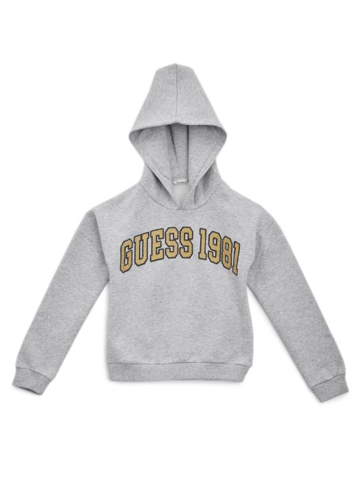 Guess Shopping Light Stone Heather Logo Aktivna Majica S Kapuljačom (7-14)