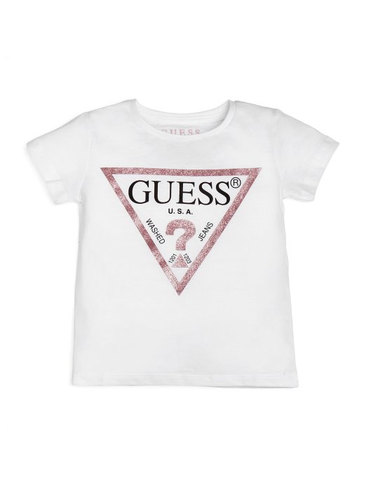 Guess Shopping Eko Metalik Majica S Logom (2-6) Bijela