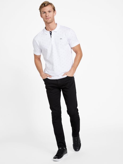 čista Bijela Eko Dev Geometrijska Polo Majica Guess Shopping