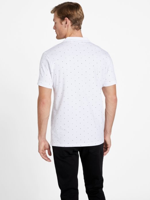 čista Bijela Eko Dev Geometrijska Polo Majica Guess Shopping