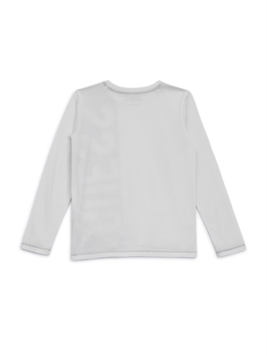 čista Bijela Eko Majica S Logotipom Dugih Rukava (7-14) Guess Shopping