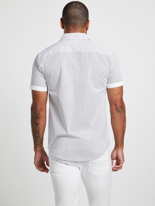 čista Bijela Gower Košulja S Geo Printom Guess Shopping