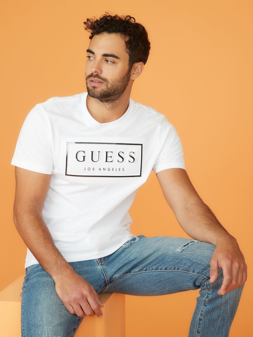 čista Bijela Guess Shopping Colt Majica S Utisnutim Logotipom