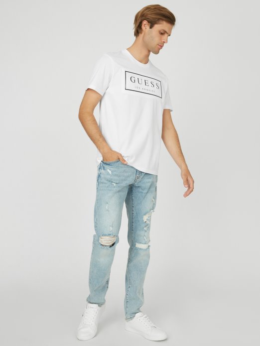 čista Bijela Guess Shopping Colt Majica S Utisnutim Logotipom