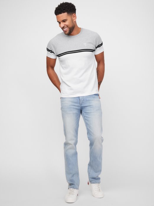 čista Bijela Guess Shopping Dječja Majica S Blokovima Boja