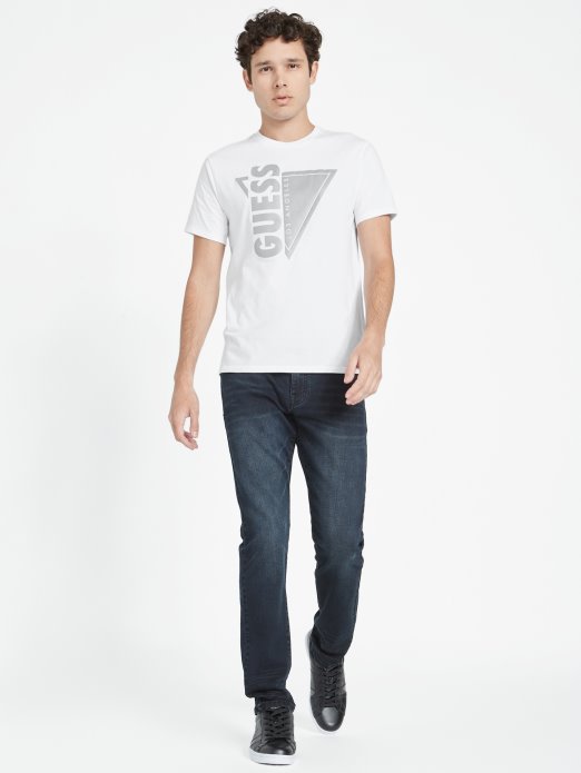 čista Bijela Jasso Reflektirajuća Majica S Okruglim Izrezom Guess Shopping