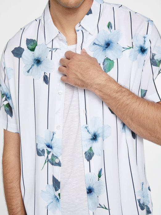 čista Bijela Košulja S Rai Printom Pogodi Kupnju