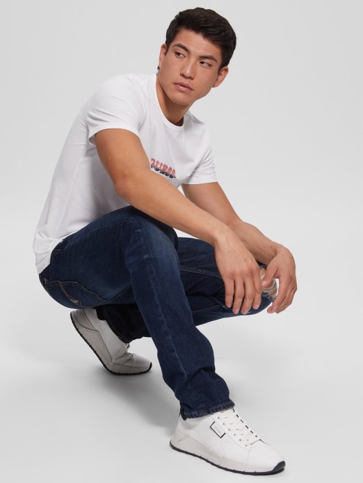 čista Bijela Majica Guess Shopping Maksim Logo