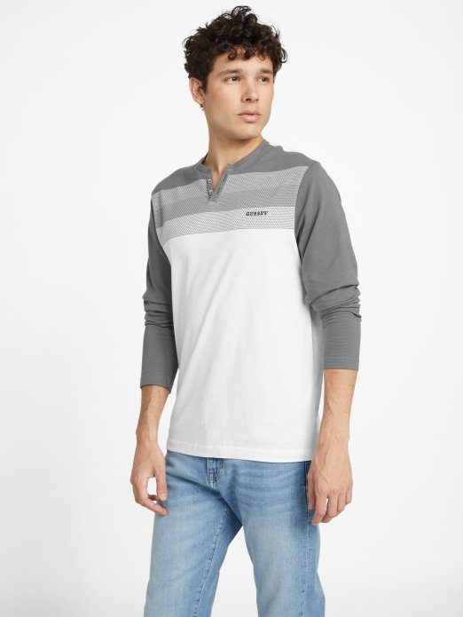 čista Bijela Multi Lennox Majica Dugih Rukava S Blokovima Boja Guess Shopping