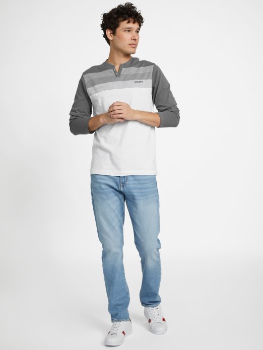 čista Bijela Multi Lennox Majica Dugih Rukava S Blokovima Boja Guess Shopping