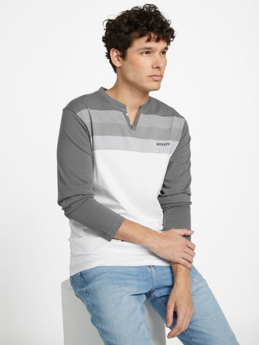 čista Bijela Multi Lennox Majica Dugih Rukava S Blokovima Boja Guess Shopping