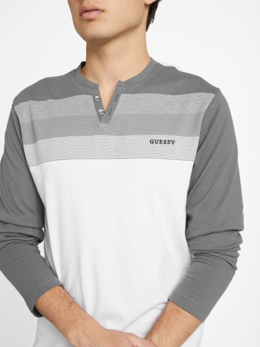 čista Bijela Multi Lennox Majica Dugih Rukava S Blokovima Boja Guess Shopping