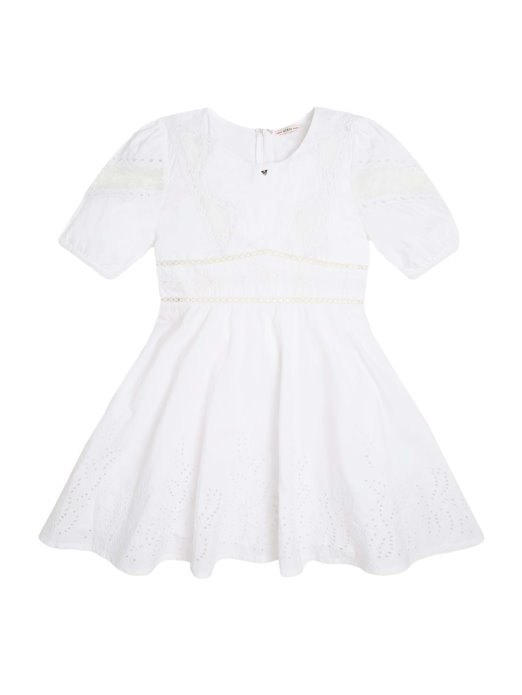 čisto Bijeli Gornji Dio Heklane Tunike Na Smokiranoj Kupnji (7-14)