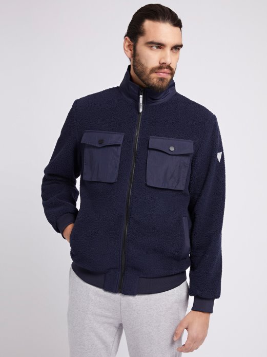 šerpa Jakna Guess Shopping Plava