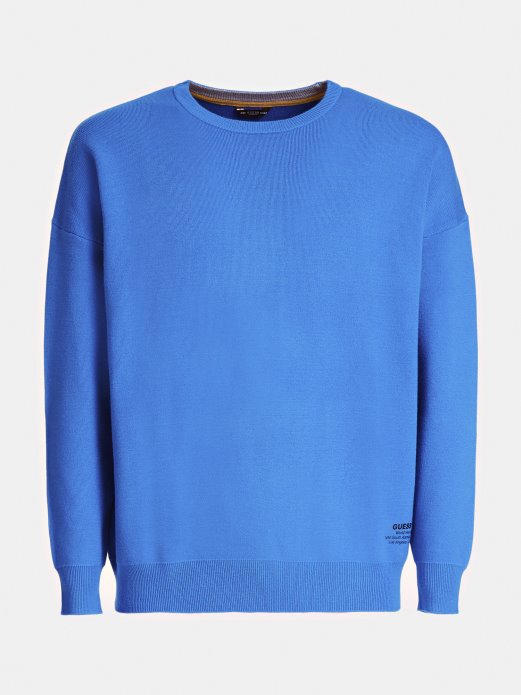 široki Pulover Guess Shopping Plava