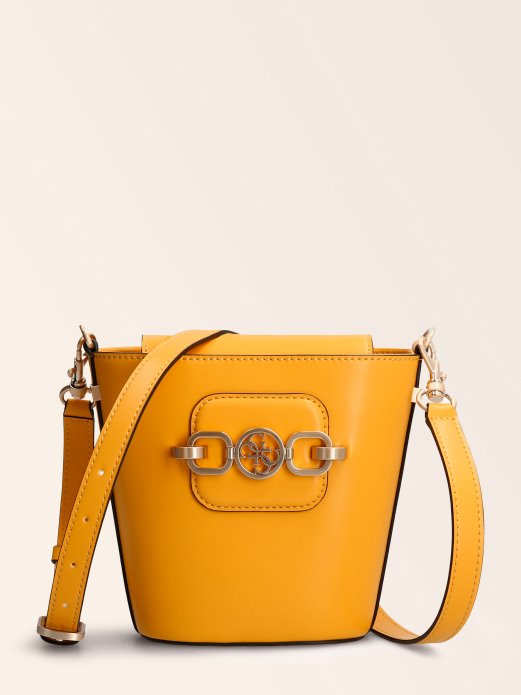 žuta Guess Shopping Hensly Bucket Bag